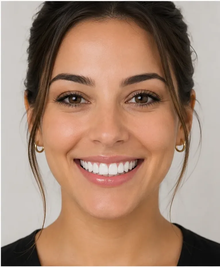 Hollywood Smile in Istanbul — patient smile after treatment