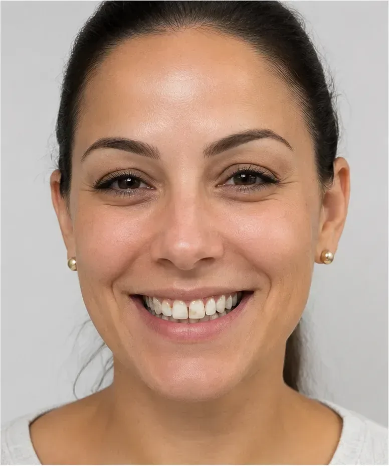 Laminate veneers in Istanbul — patient smile before treatment