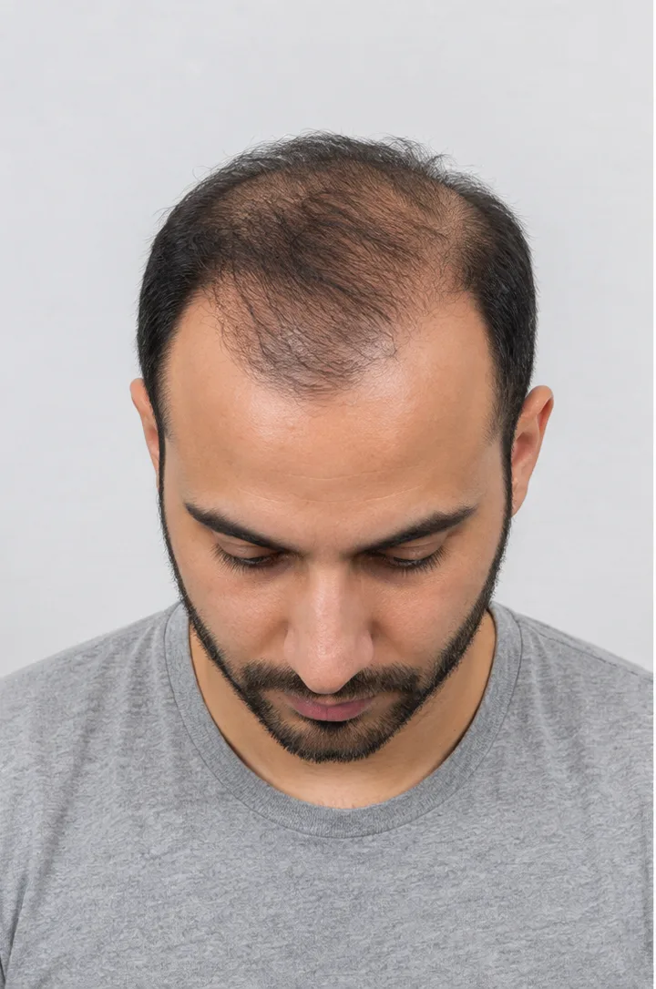 Hair transplant in Istanbul — patient photo before treatment